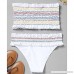 Women's Strapless Colorful Chevron Smocked Bandeau Two Piece Bikini Set White B07CVQMV8T
